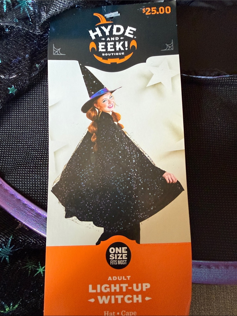 Adult Black Light-Up Witch Costume